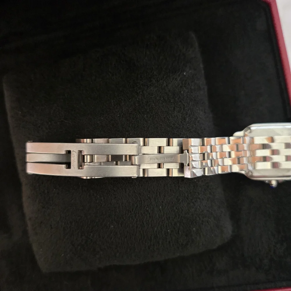 New Panthère de Cartier Stainless Steel Ladies Watch & Watch/Jewelry Box NWOT - Picture 5 of 10